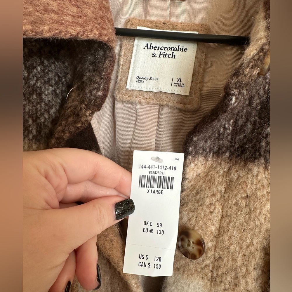 Abercrombie & Fitch Plaid Jacket/Shacket - Picture 3 of 6